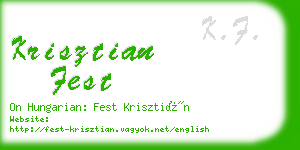 krisztian fest business card